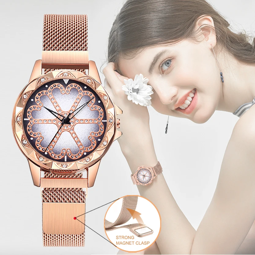 Фото Fashion Black women's watches Diamond Inlay Lady Watch Magnet Gift Clock relogio for Women Наручные часы Fashion Black women's watches Diamond Inlay Lady Watch Magnet Gift Clock relogio for Women Наручные часы