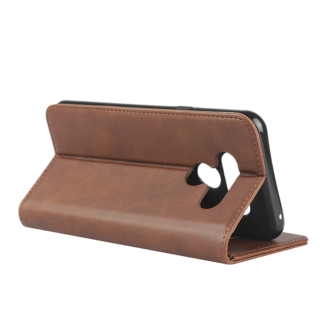 Кожаный чехол для LG K50 раскладной с держателем карты кобура Магнитный аттракцион