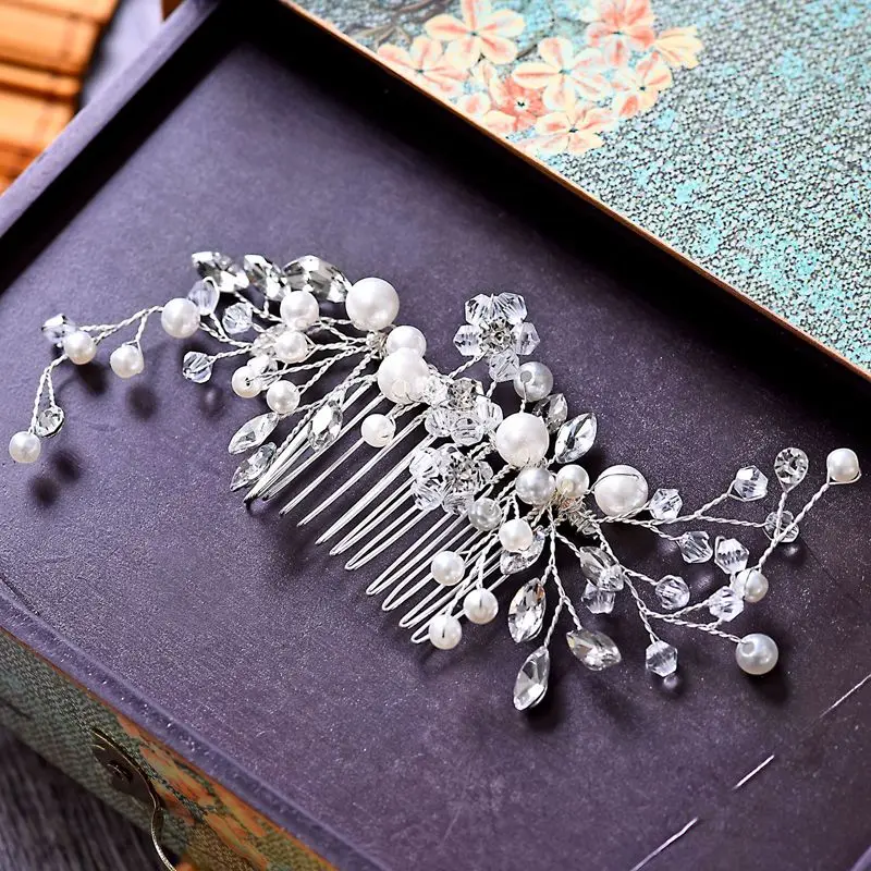Женская расческа для волос TANGTANG жемчужная Расческа невесты высококачественное