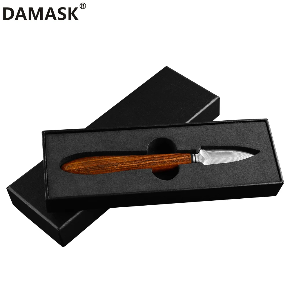 Damask палисандр 9Cr14 дамасский стальной нож для чайной церемонии Pu Er выделенная игла