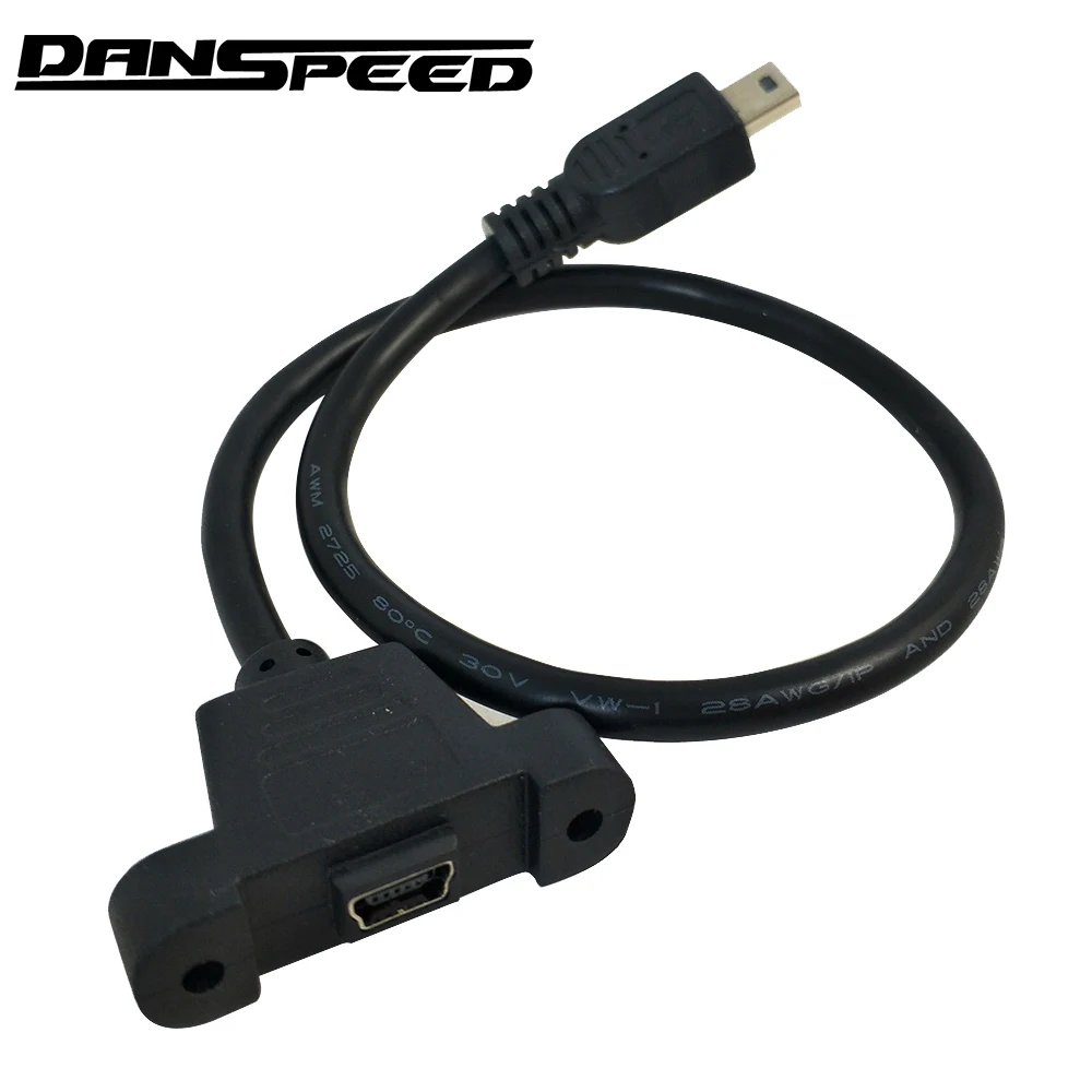DANSPEED мини usb кабель 5 Pin папа мама панель тип крепления USB удлинитель Кабель