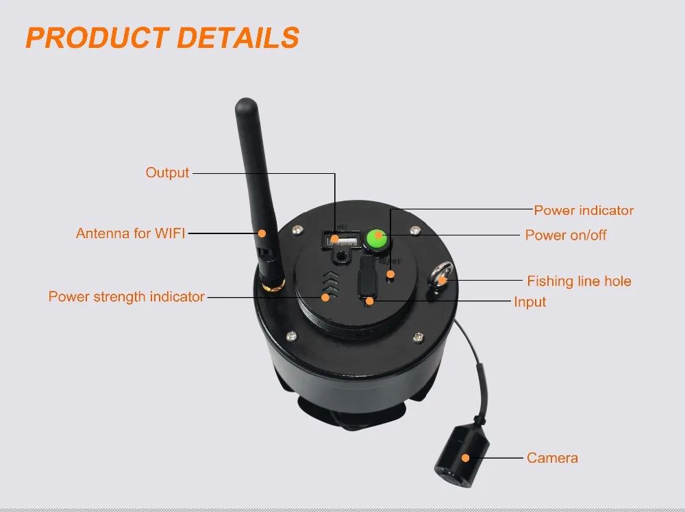 Русскоязычное меню! LUCKY портативная wifi подводная камера FF3309 80m Беспроводной рабочий диапазон