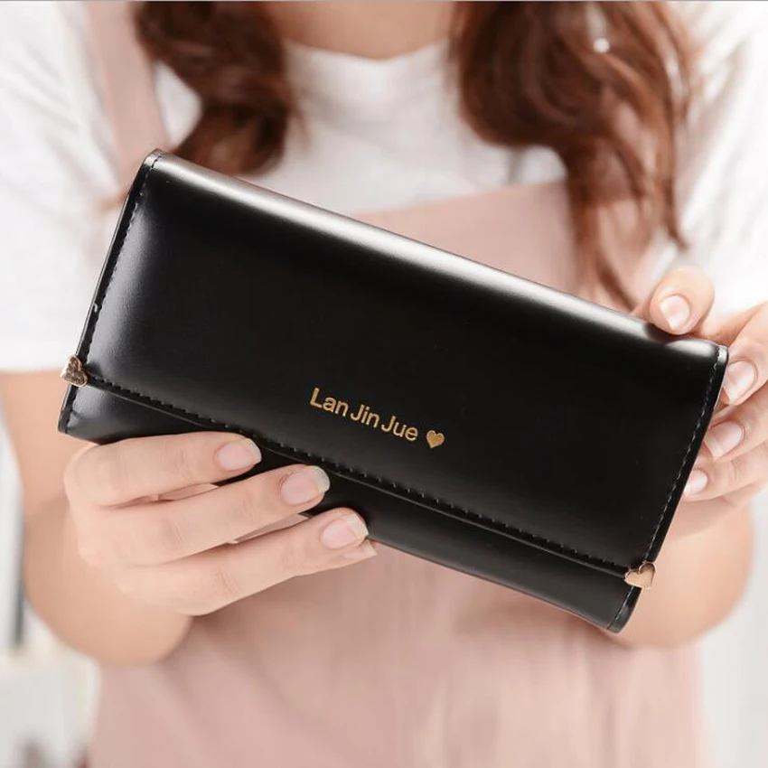 

Wholesale Wallet Women PU Leather Purses Women Long Design Clutch 150PCS/lot