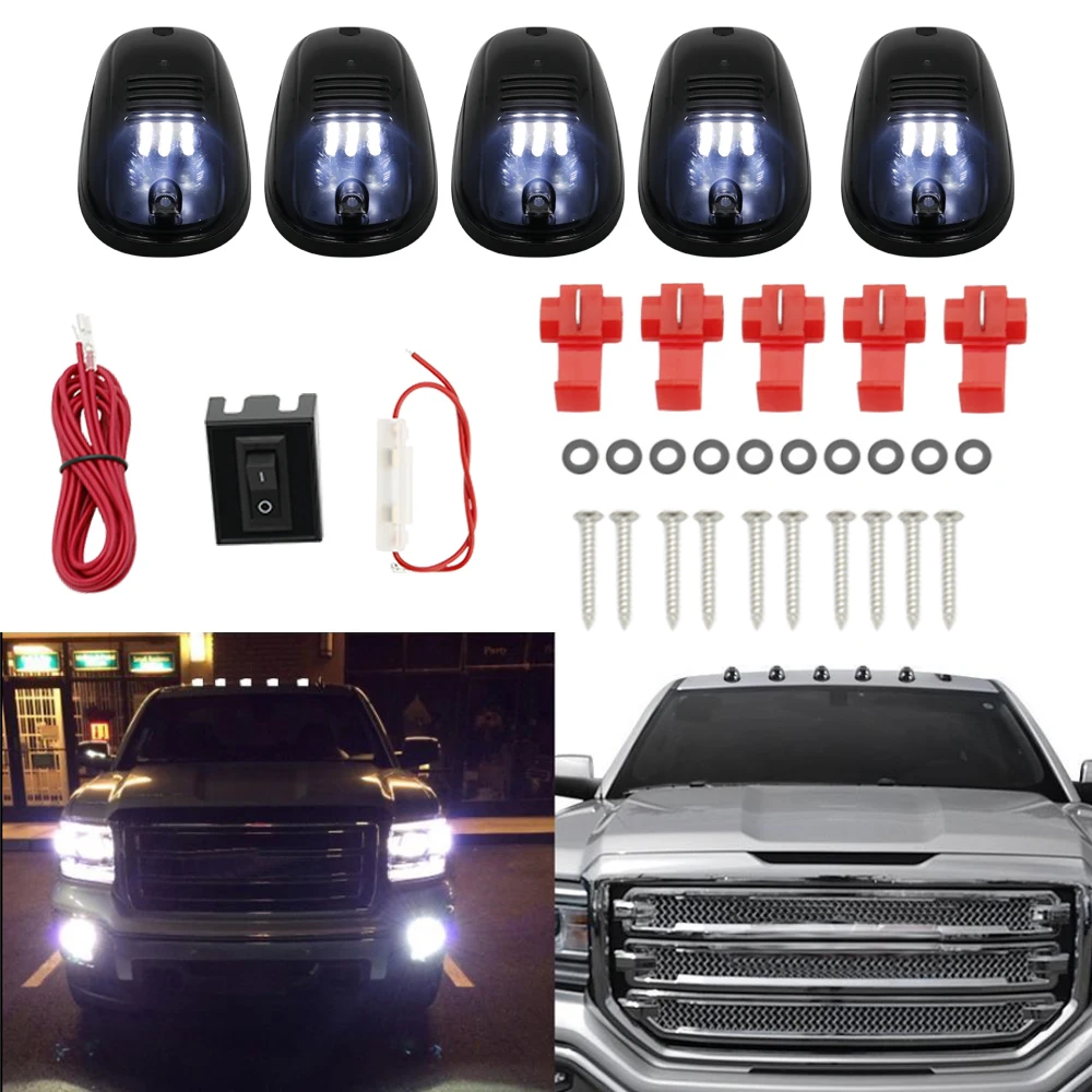 Новые продукты 5 шт янтарно белые фары на крышу автомобиля для Jeep Truck SUV Ford F150 Dodge Ram