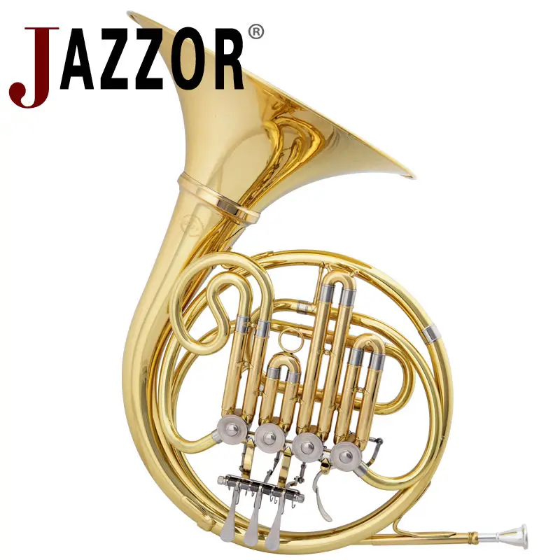 JAZZOR JZFH 210 4 клавишный французский рожковый вход модель Bb плоский инструмент для ветра Французский Рога с