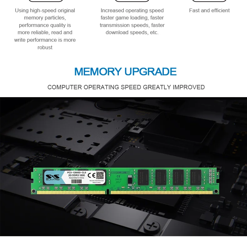 Suntrsi Memoria Оперативная память DDR3 2 Гб 1333 МГц 1066 Высококачественная настольная оперативной памяти DDR