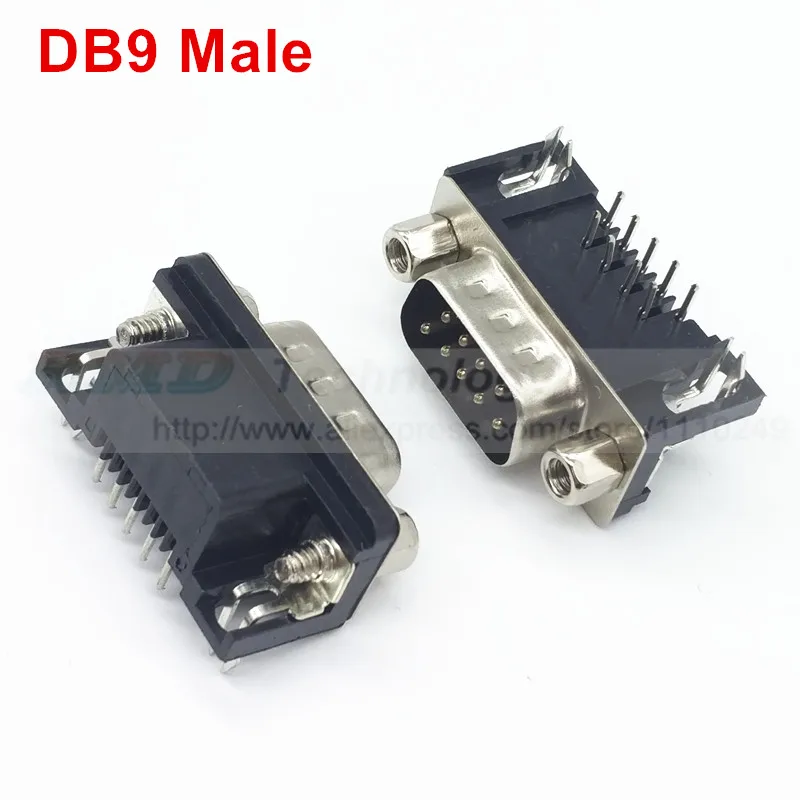 10 шт./лот шт. штекер DB9 гнездо для печатной платы разъем D Sub 9 pin RS232|pcb mounting connector|mount