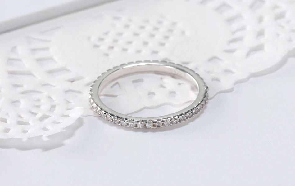 ORSA JEWELS, 925 пробы, серебряные кольца для женщин, классические, круглые, полностью проложенные, AAA кубический циркон, обручальное кольцо для девочек SR63