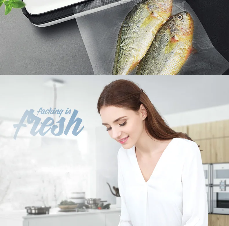 Вакуумный упаковщик для пищевых продуктов, электрическая упаковочная машина, 130 Вт вакуумные пакеты для пищевых продуктов