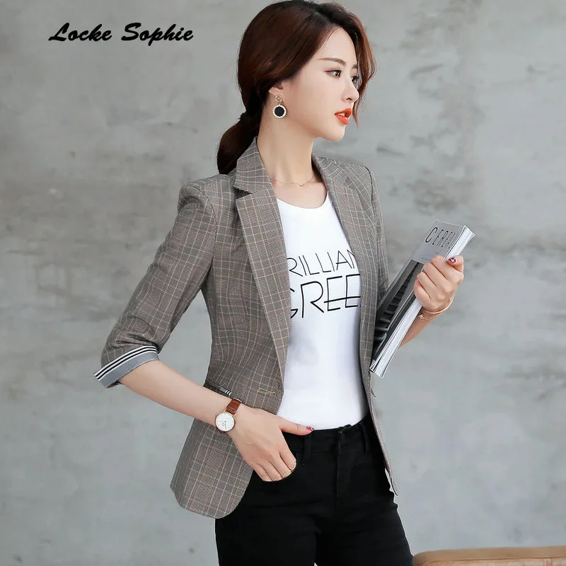 Женские блейзеры размера плюс пальто 2020 зимние хлопковые клетчатые приталенные