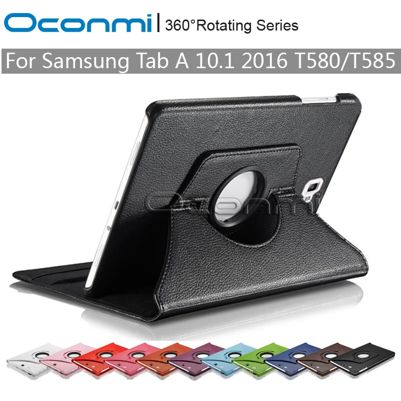 360 Вращающийся чехол из искусственной кожи для Samsung Galaxy Tab A 10 1 2016 SM-T580 SM-T585 планшета