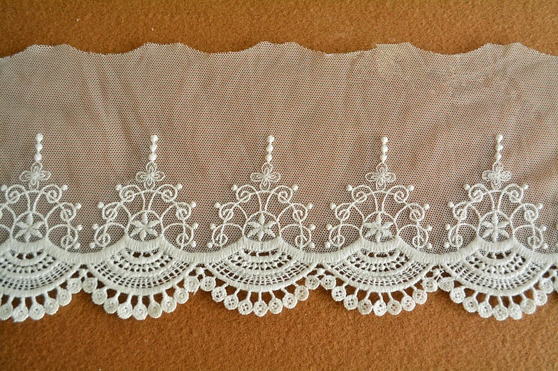 Хлопчатобумажная ткань с растворимым кружевом ширина 12 см RS141 | Дом и сад