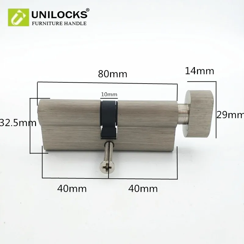 Unilrocks 2 комплекта 80 = 40 + мм цилиндр с таким же ключом Чистая медь общие замок (10 шт.
