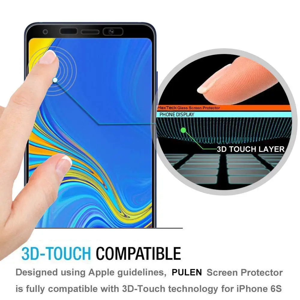 Для samsung Galaxy A9s 2018 Глянцевая 5D изогнутые углеродного волокна Мягкий край