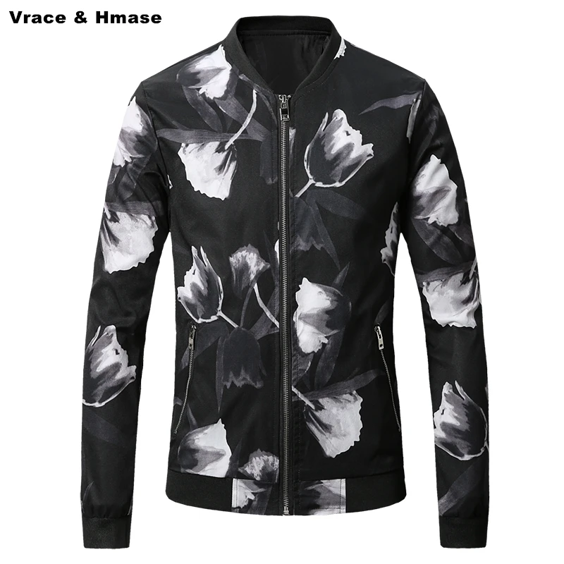

Chinese style exquisite 3D floral pattern fashion casual baseball jacket New arrival 2017 quality winter jacket men M-5XL Black