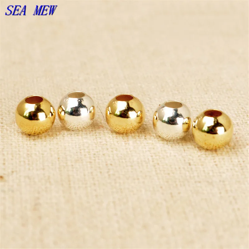 100 шт. круглые металлические украшения 2 мм 3 5 4 6 8 10 12 14 мм|round beads|beads for jewelry makingsilver