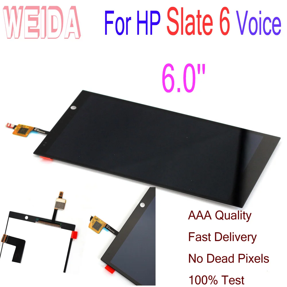 WEIDA 6,0 ''для hp slate 6 Voice Tab ЖК-дисплей+ сенсорный экран дигитайзер сборка Замена для slate 6