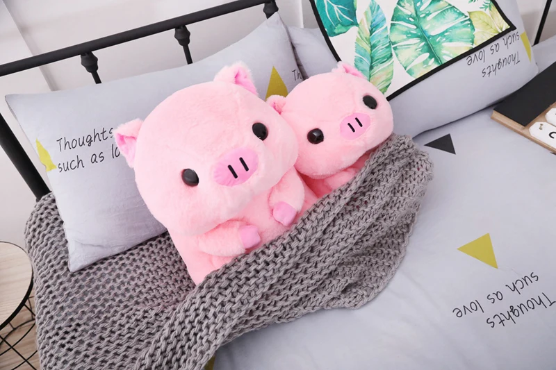 1 шт., милая круглая плюшевая игрушка в виде поросенка, Kawaii, розовая свинья, куклы, мягкие игрушки для детей, мягкая подушка для девочек, подарок на Рождество, День святого Валентина