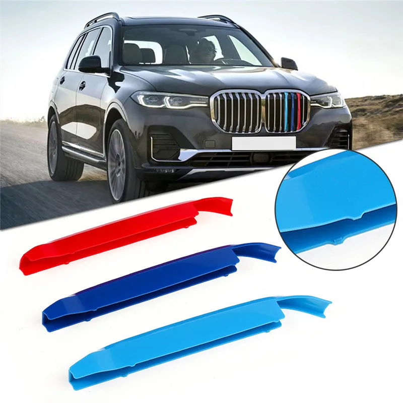 Наклейки для BMW X7 G07 2019 (7 грилей) 3D M наклейки на переднюю решетку автомобиля |