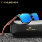 KINGSEVEN Дизайнерские мужские солнцезащитные очки ручной работы из натурального дерева и алюминия, поляризационные модные квадратные солнцезащитные очки UV400 Gafas De Sol