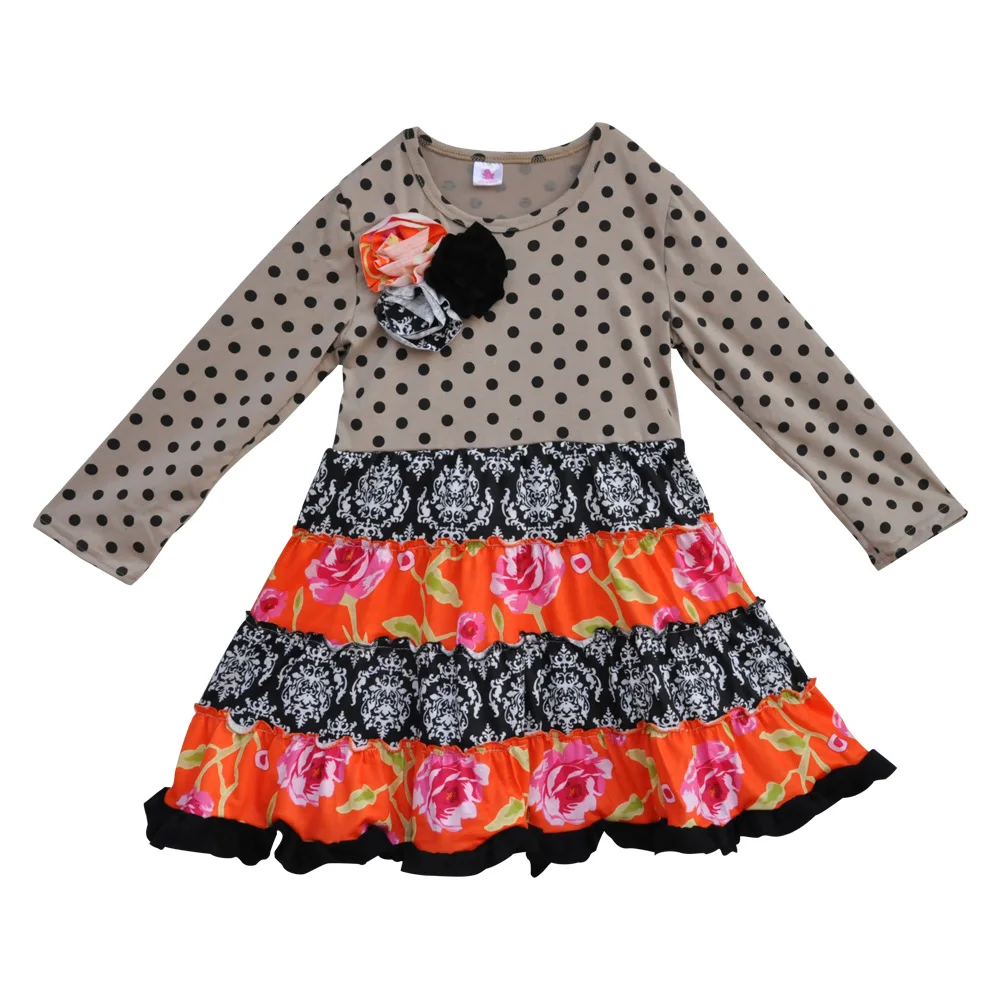 Новые поступления Зимние Цветы для декора одежда из хлопка маленьких девочек