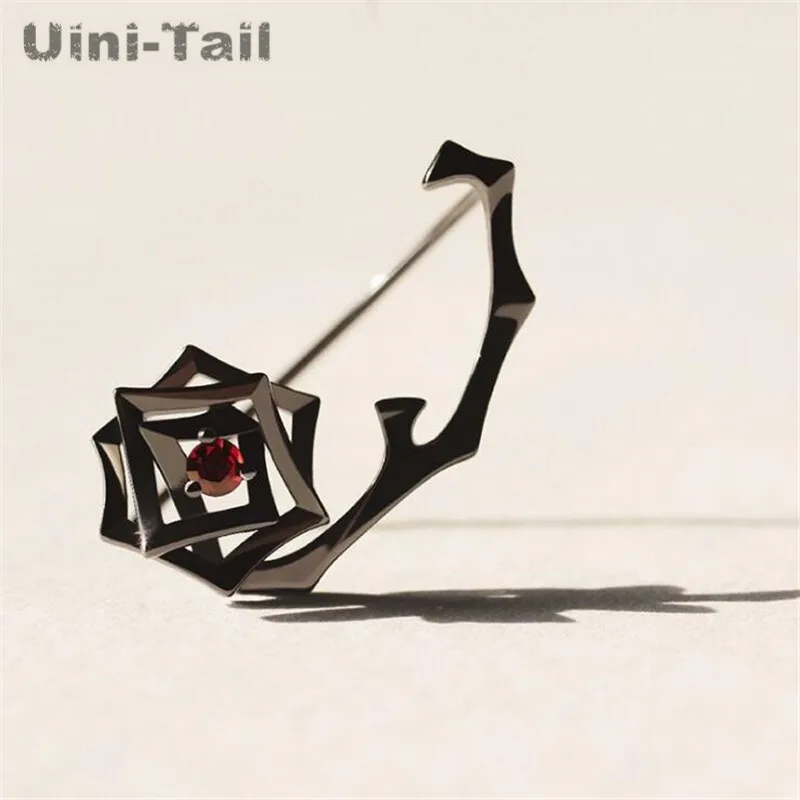 Серьги Uini Tail из стерлингового серебра 925 пробы Необычные геометрические серьги с