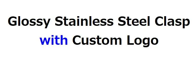 Glossy SS Color Logo 20 шт./лот отверстие размеры 16,5*5 логотип нержавеющая сталь магнитные застежки без каблука Форма ювелирных изделий застежка Магнитный кожаный браслет - Цвет: Glossy SS Color Logo