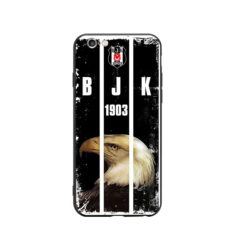 Turkey Football Soccer BJK Besiktas Logo Eagle Theme Soft TPU Phone Cases For iPhone 6/6s/7/7s/8s/X/XR/MAX Silicon Case Bumper |