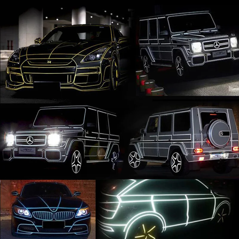 Светоотражающая Водонепроницаемая предупредительная наклейка сделай сам 1 см * 5