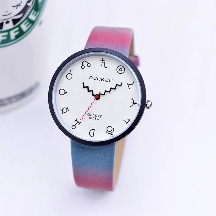Reloj Mujer Креативные часы Для женщин Радуга ремень Топ Элитный бренд кварцевые