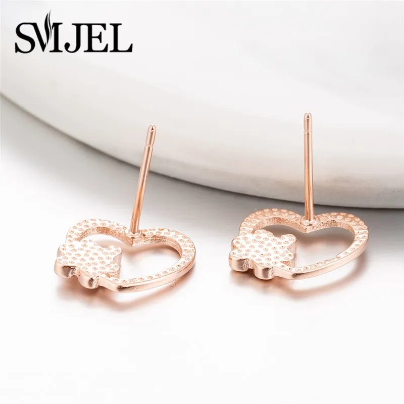 SMJEL pendientes Рок Музыка Серьги гвоздики для женщин и мужчин карта Овцы серьги в виде птиц уха золотого цвета ювелирные изделия горячая распродажа