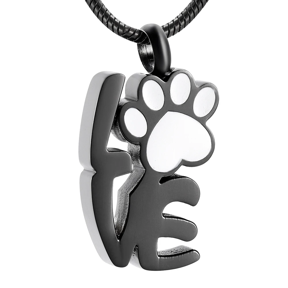 

IJD9965 Love Shape Stainless Steel Cremation Memorial Pendant for Ashes Urn Necklace Keepsake for Pets Cat Dog Jewelry