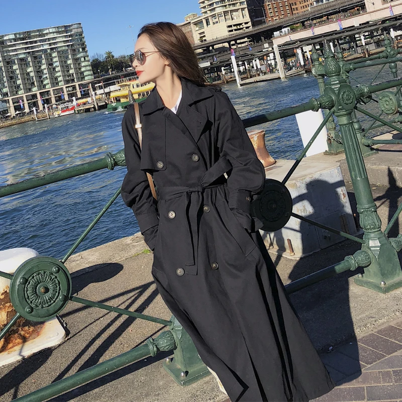 

Fashion women comfortable thick warm long coat new arrival high quality korean OL temperament outerwear simple holiday trench