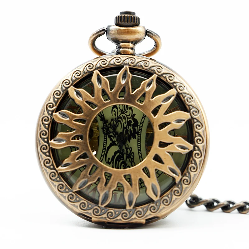

Men Antique Luxury Brand Skeleton Automatic Mechanical Pocket Watch Pocket & Fob Watches Chain Male Clock PJX1253