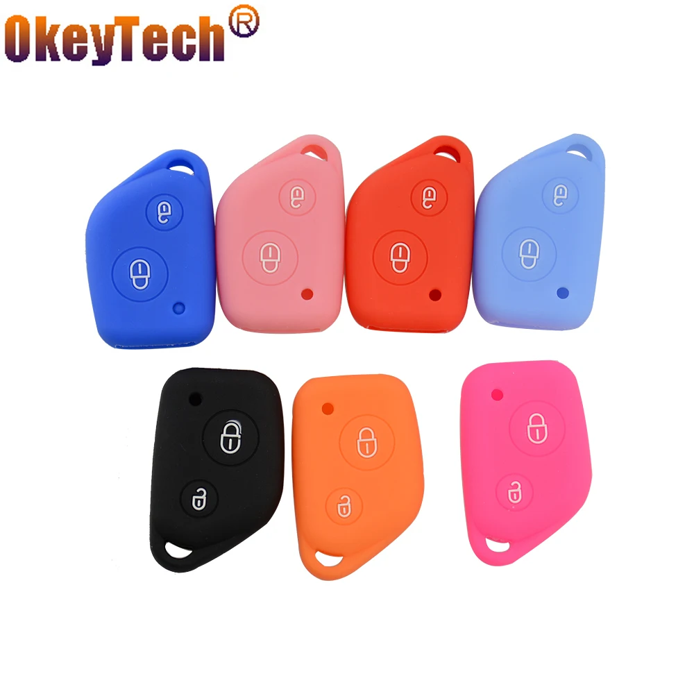 Чехол для автомобильных ключей OkeyTech мягкий силиконовый чехол с 2 кнопками Peugeot 106