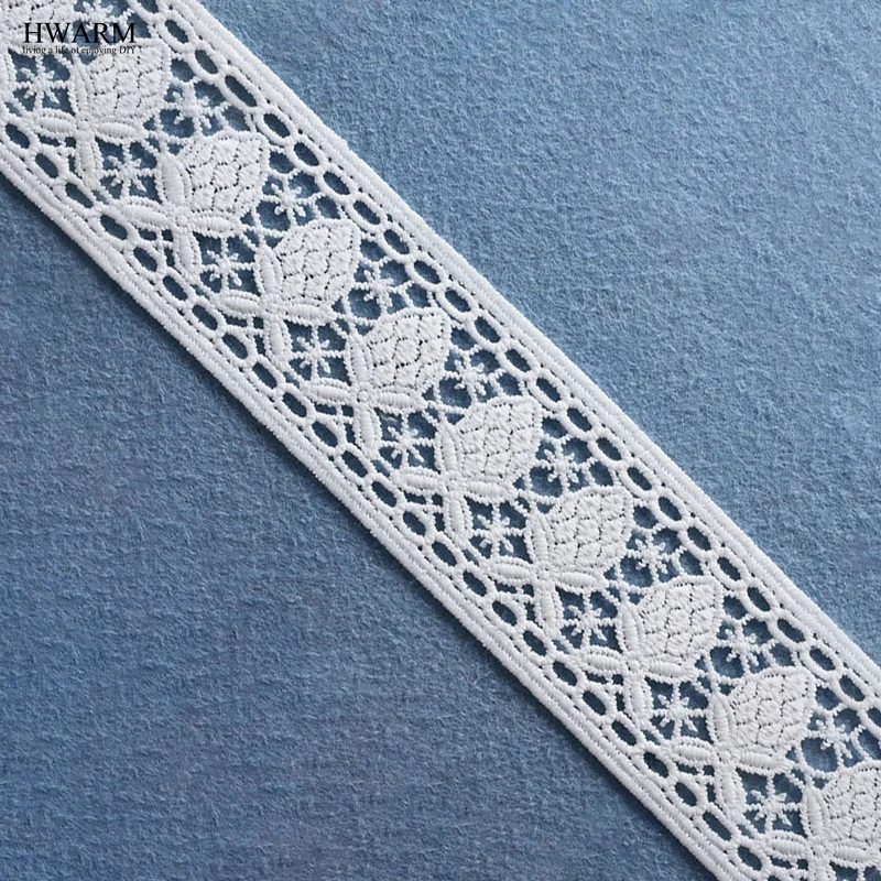 

5yard 5.3cm pineapple lace fabric ribbon garment accessories weddding decoration for home New bilateral white elastic trim laces