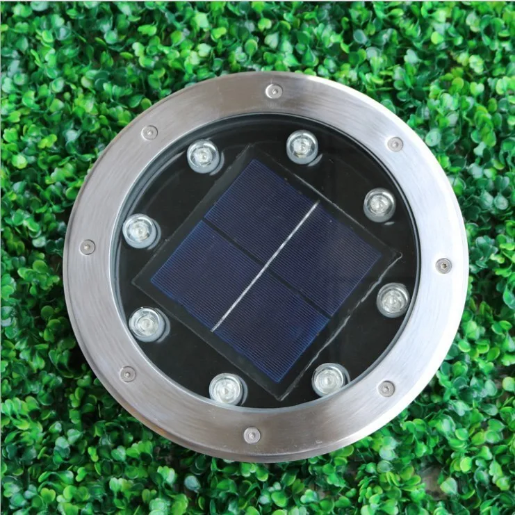 저렴한 2W 4W 8W 12W 태양광 지상 램프, 야외 경로 정원 데크 바닥 조명, 진입로 잔디 조명, 5 개