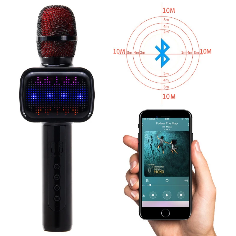 FELYBY E109 портативный мини беспроводной Bluetooth караоке конденсаторный микрофон для