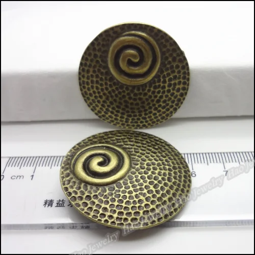 10 шт винтажные подвески Круг Кулон Античный бронзового цвета из цинкового сплава