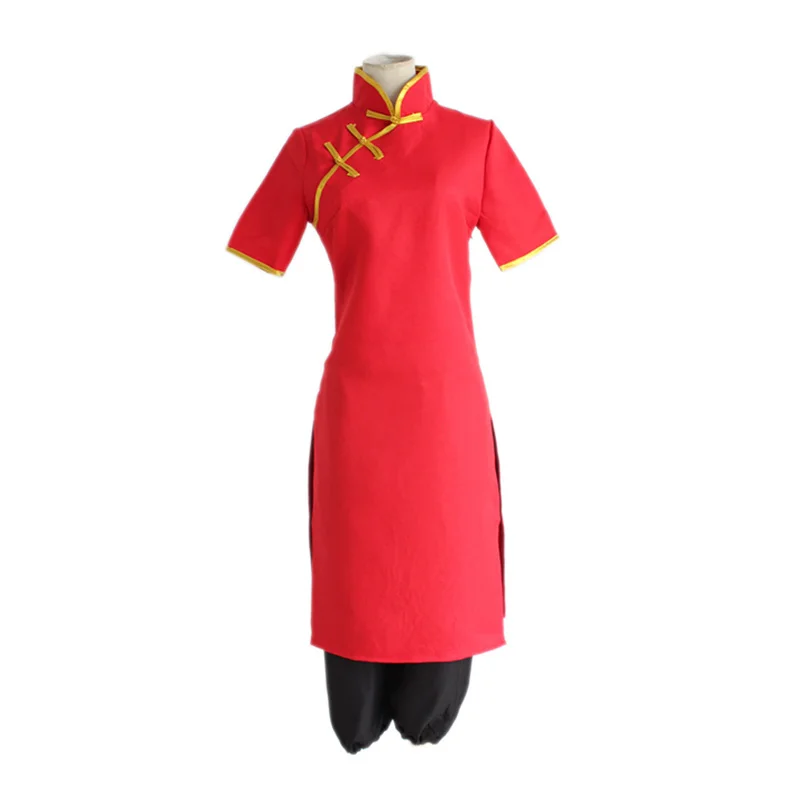 gintama kagura in filme cosplay costumes red cheongsam Japanese anime GINTAMA clothing Masquerade/Mardi Gras/Carnival |