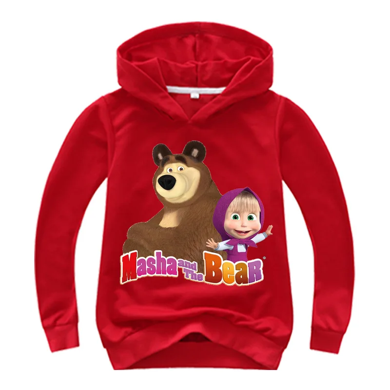 Spring/fall 2019 kids hoodie 2-14 year old girls casual suit cotton pullover 3d-printed bear and sportswear coat Baby tops | Мать и