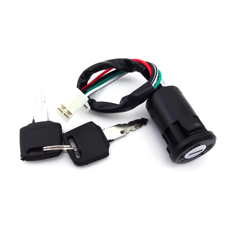 XLSION 4 проводной замок ключа зажигания для китайского 50cc 90cc 110cc 125cc MiniMoto Scooter Go Kart