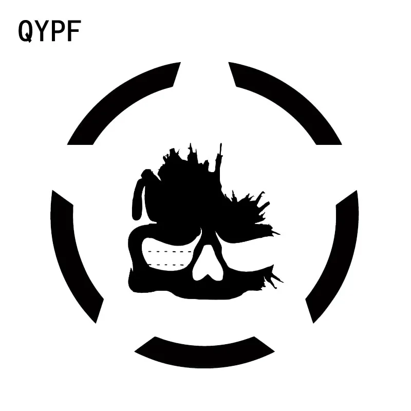 QYPF 16 4*16 4 см милая фотография с рисунком черепа черный серебристый виниловый