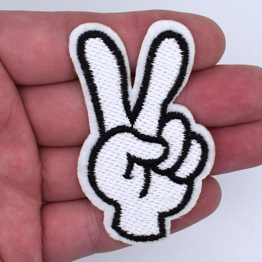 1 шт. нашивки с изображением рук утюжок на вышитой нашивке аппликация швейная