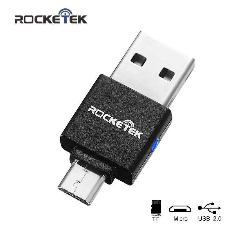 Rocketek устройство для чтения карт micro usb 2 0 с поддержкой otg|card reader 2.0|sd card usbcard |