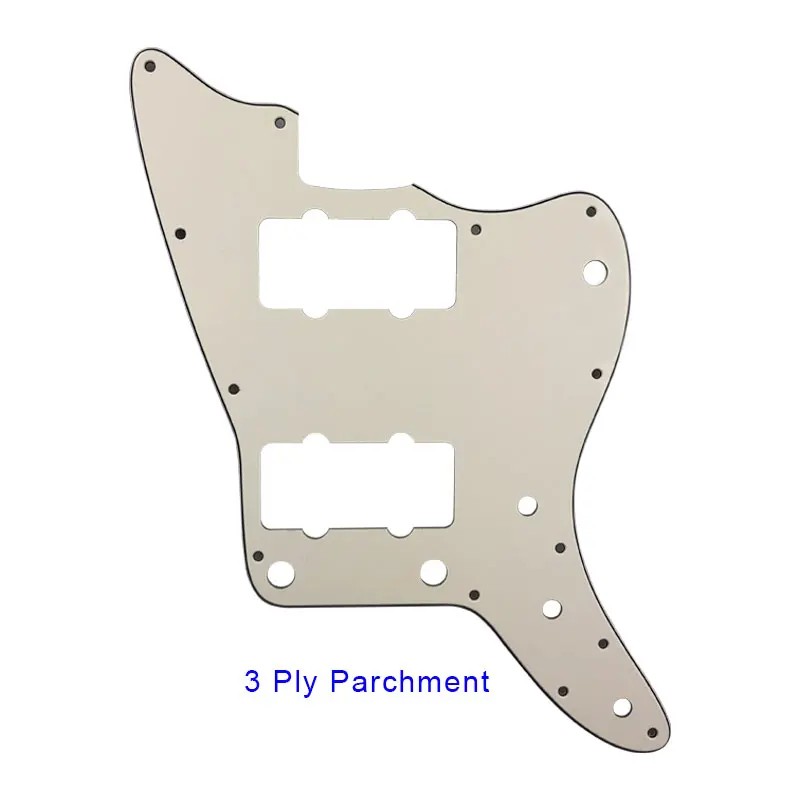 3 ply parchment Pleroo аксессуары для гитары накладки с 13 винтами для Jazzmaster гитары без верхней кнопки управления best качество Замена - Цвет: 3 ply parchment