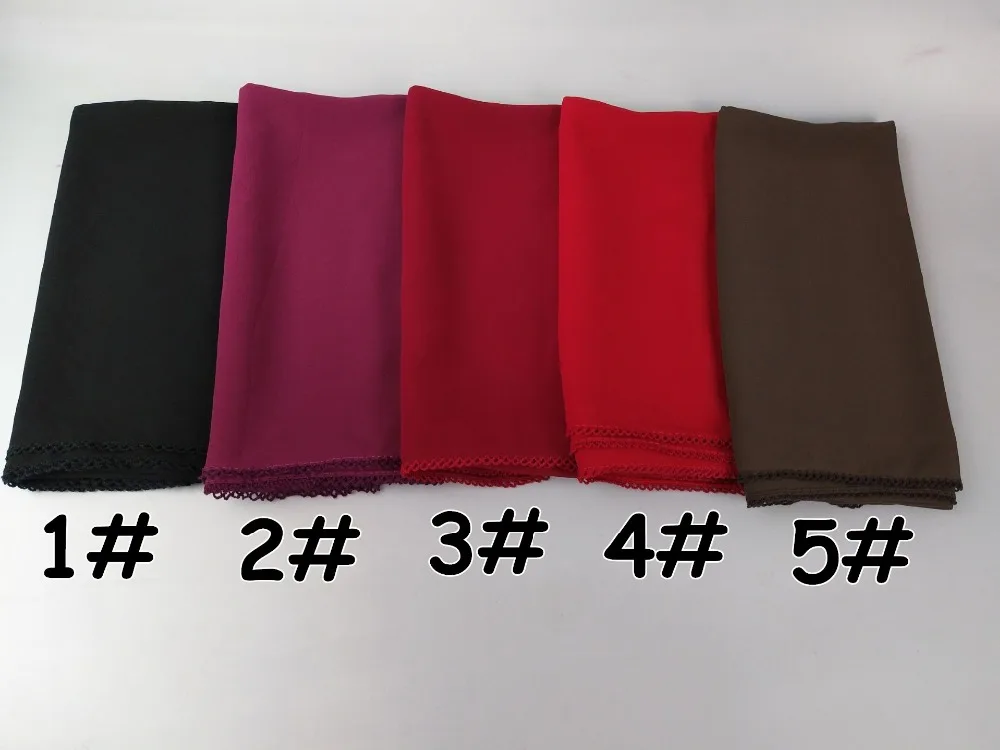 Y1 High quality bubble chiffon lace square hijab solid wrap shawls summer scarf scarves 145*145cm 20pcs 1lot can choose colors | Аксессуары