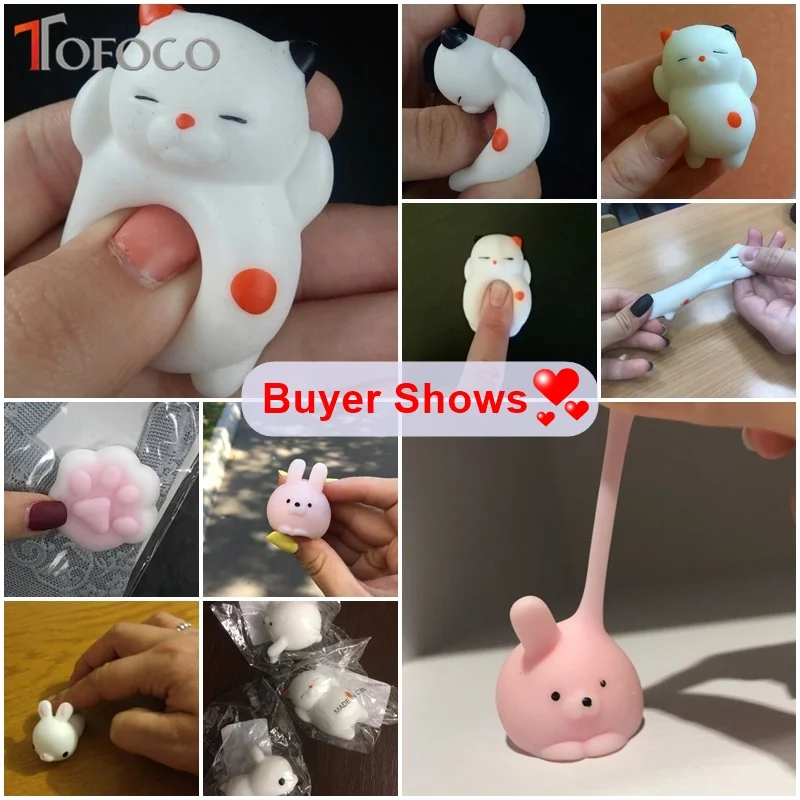 TOFOCO антистресс забавные мягкие PU squishies свинья кошка Животные мягкими Squeeze игрушка
