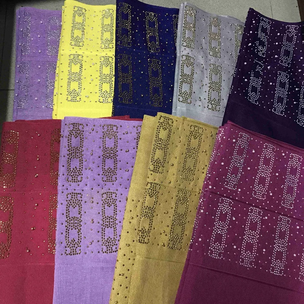 Нигерийский головной убор aso oke gele с камнями и бусинами высокое качество