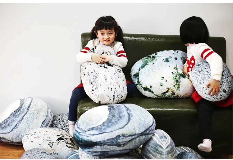 

Fashion DIY Simulation Stone pillow pebbles cotton back cushion lazy sofa Creative home decor scene arrangement pillow cushion